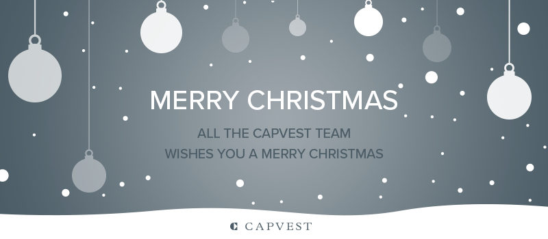 Carte de vœux Joyeux Noël, message de fin d’année du groupe Capvest