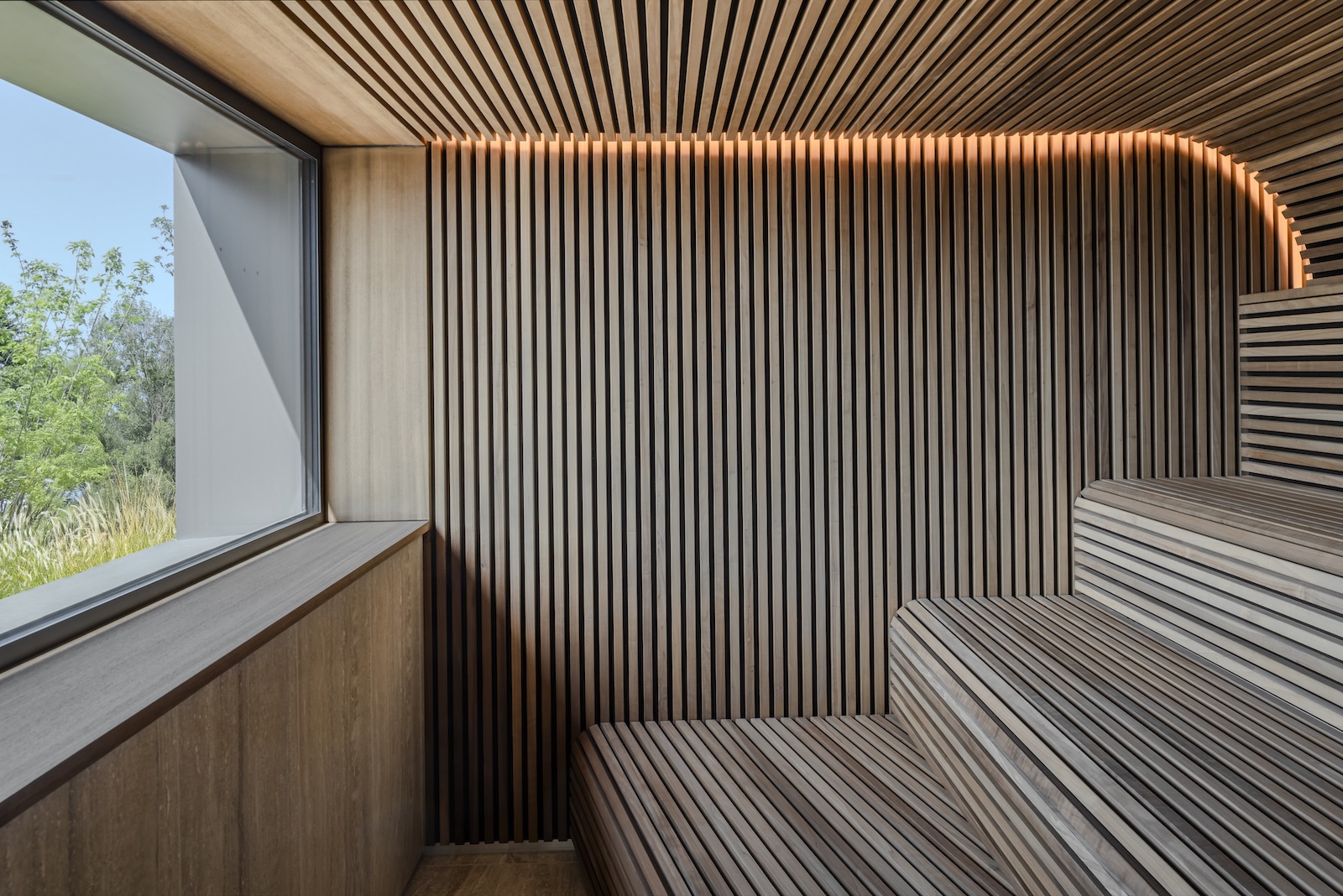 Intérieur spa de la résidence de la Tour carré à Cologny de Capvest